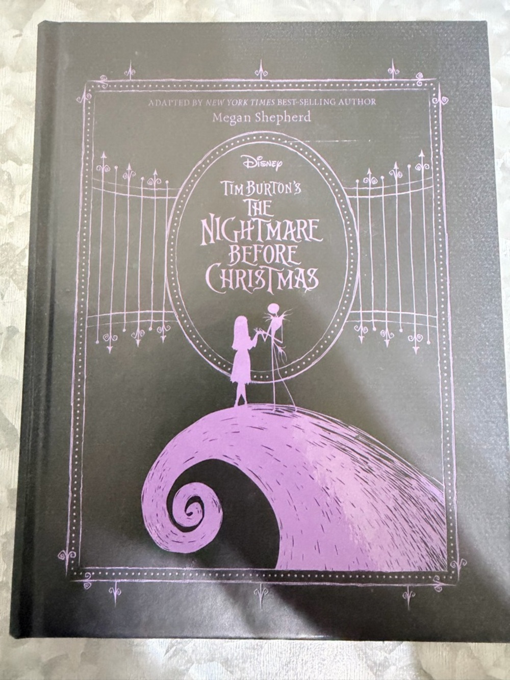 Disney The Nightmare Before Christmas Hardcover Book in Black and Purple